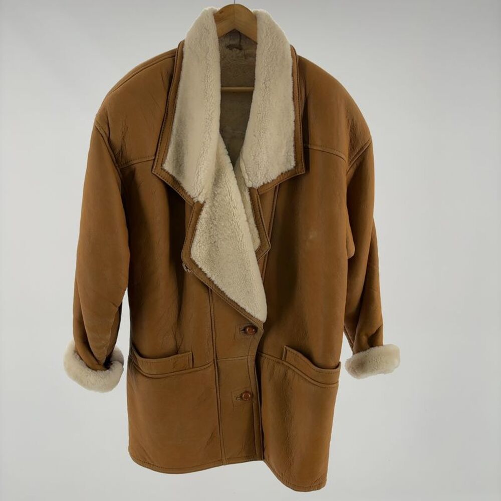 Andrew Marc Leather and Shearling Coat